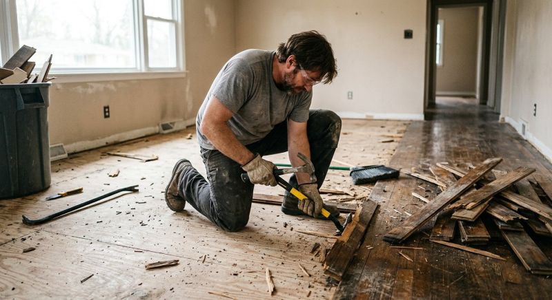 Hardwood Floor Removal in Conroe, TX